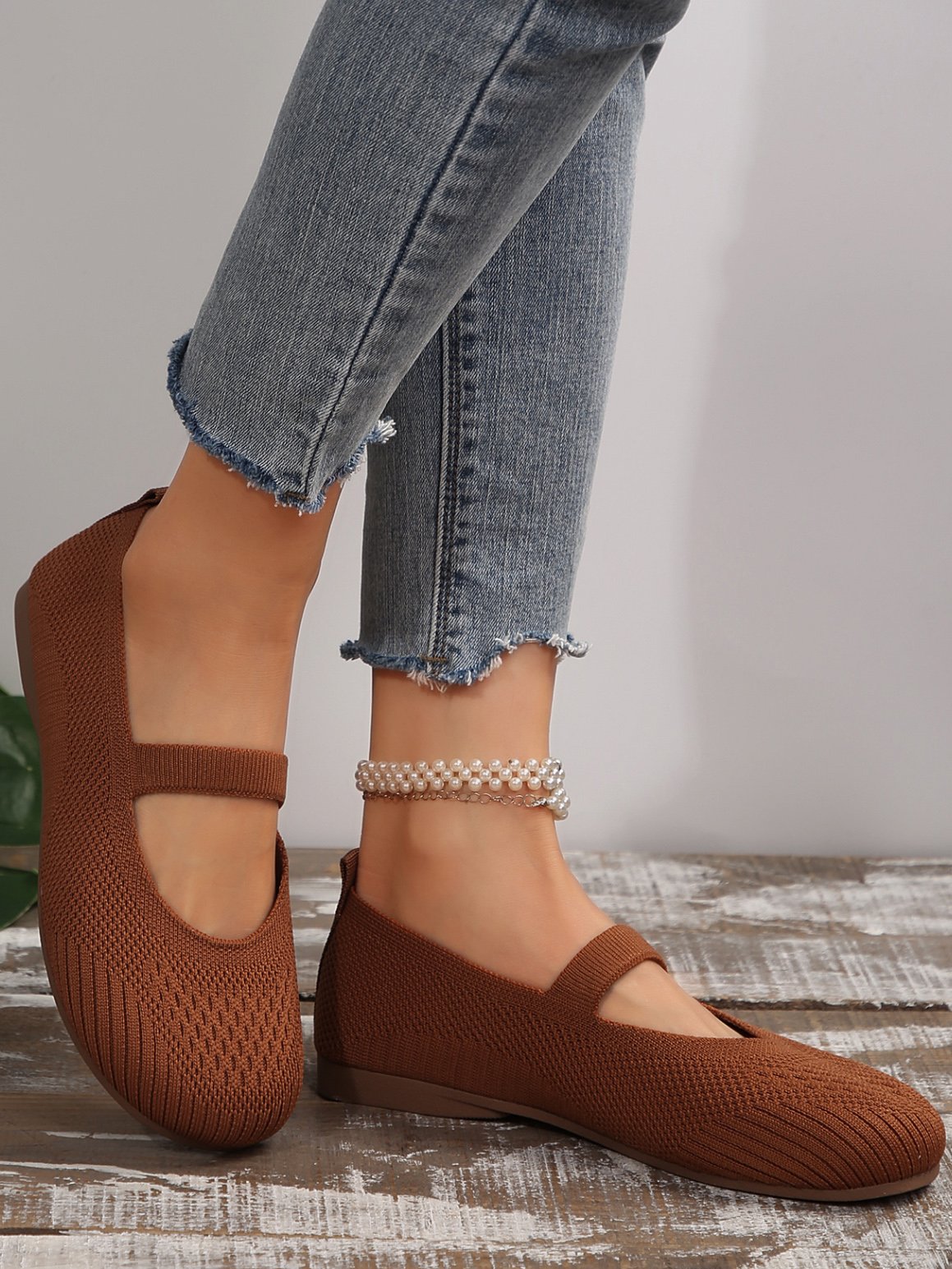 Lässig Alle Jahreszeiten Unifarben Flache Schuhe