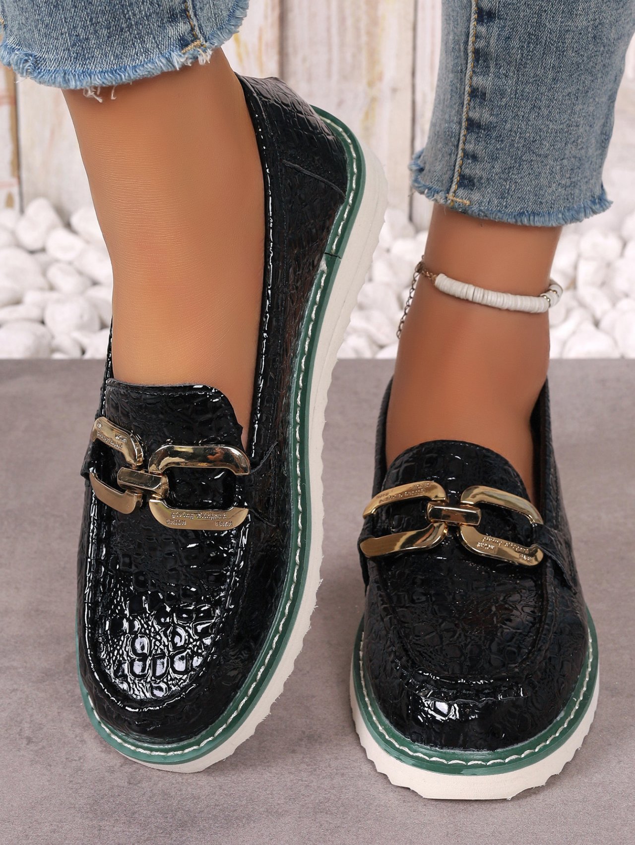 PU Alle Jahreszeiten Flache Schuhe