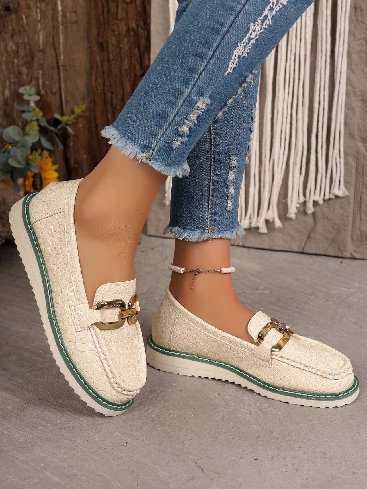 PU Alle Jahreszeiten Flache Schuhe