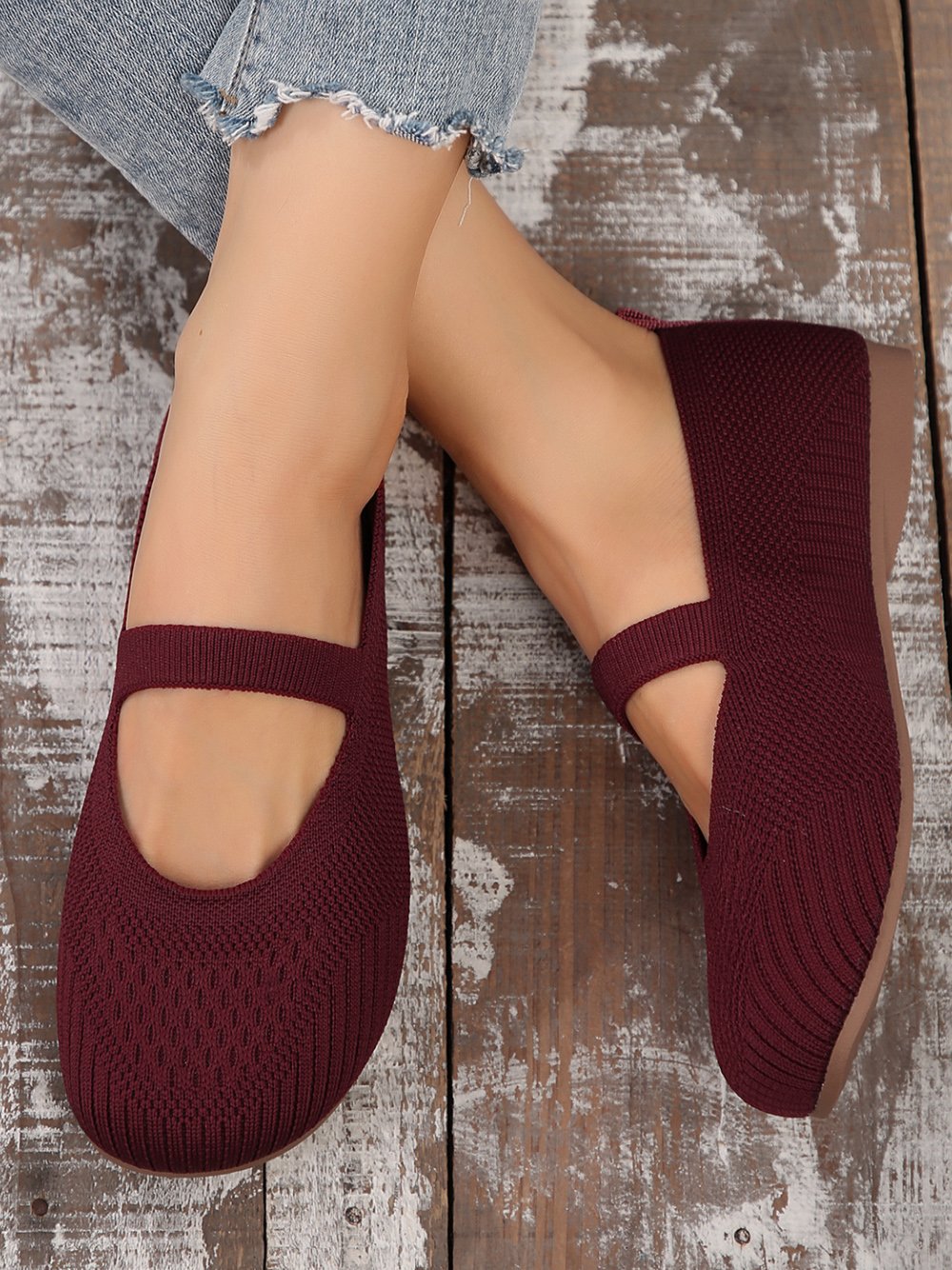 Lässig Alle Jahreszeiten Unifarben Flache Schuhe