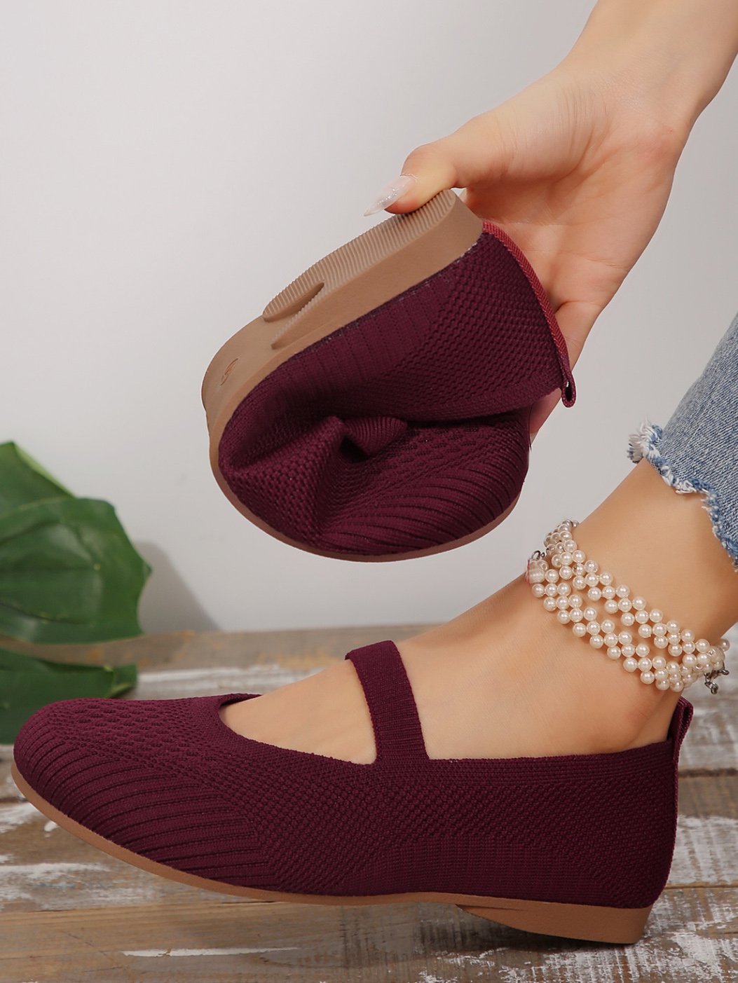 Lässig Alle Jahreszeiten Unifarben Flache Schuhe