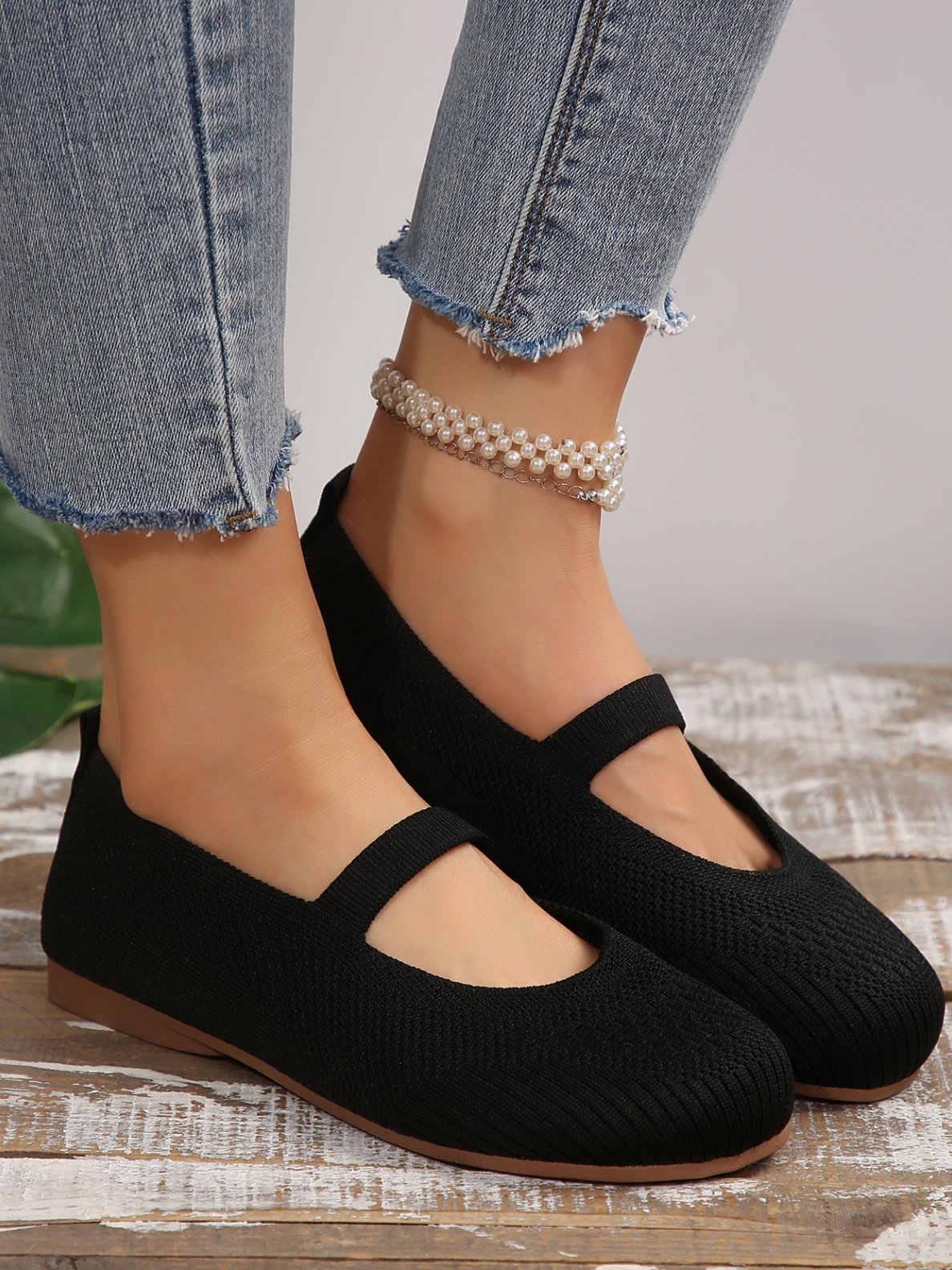 Lässig Alle Jahreszeiten Unifarben Flache Schuhe