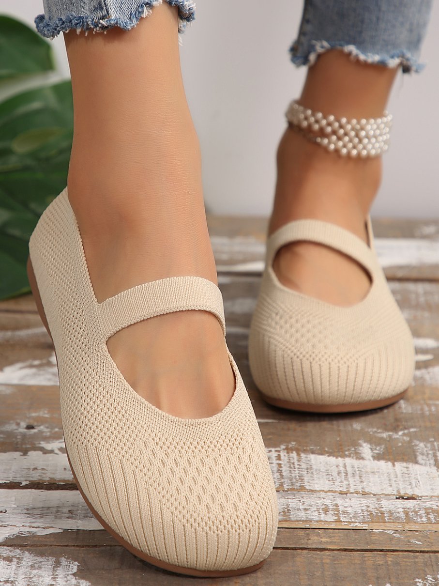 Lässig Alle Jahreszeiten Unifarben Flache Schuhe