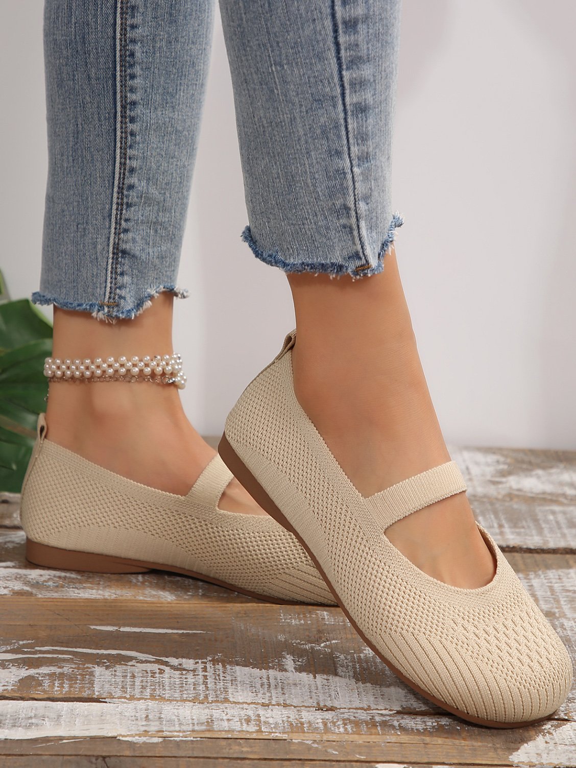 Lässig Alle Jahreszeiten Unifarben Flache Schuhe