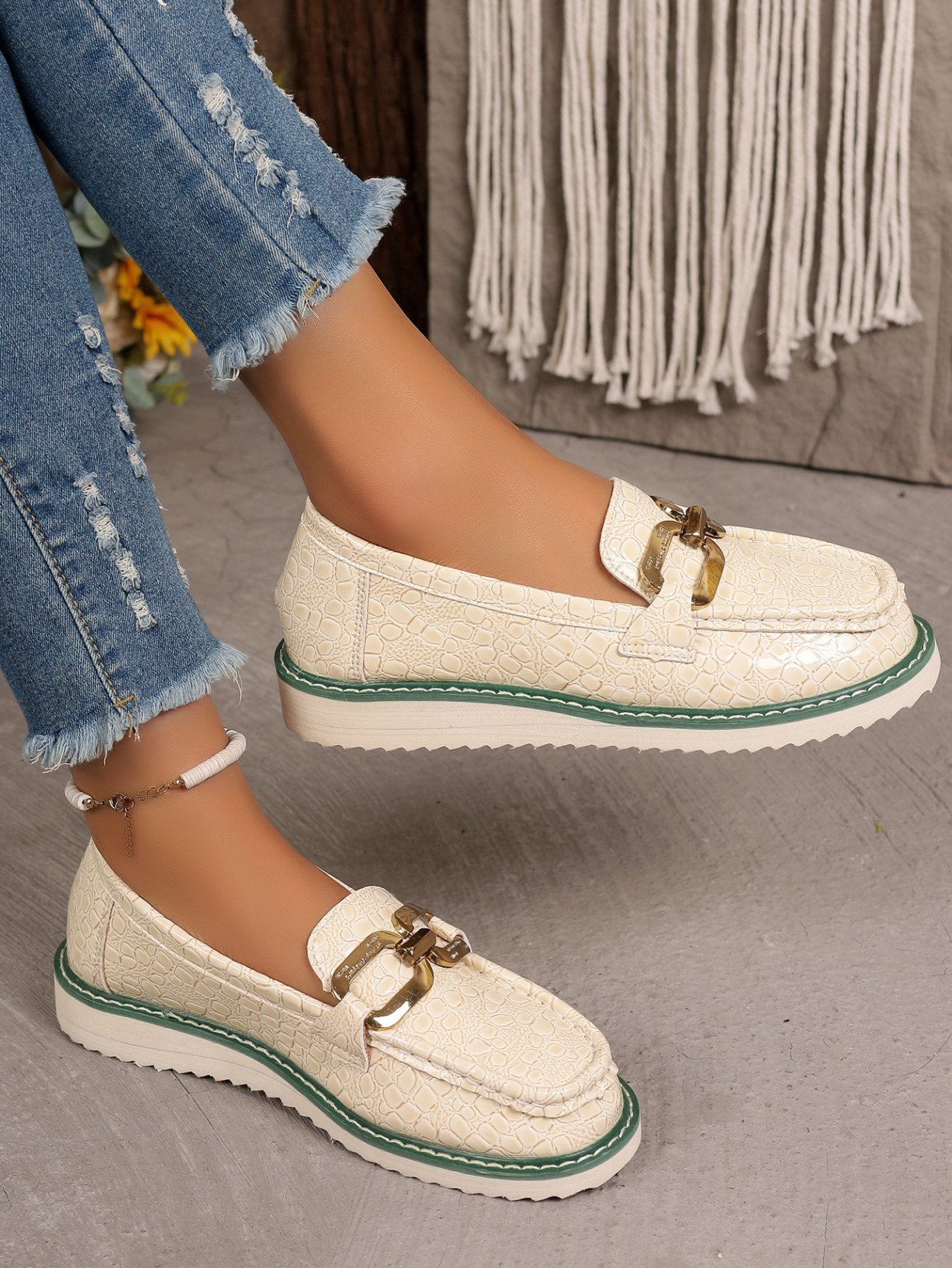 PU Alle Jahreszeiten Flache Schuhe