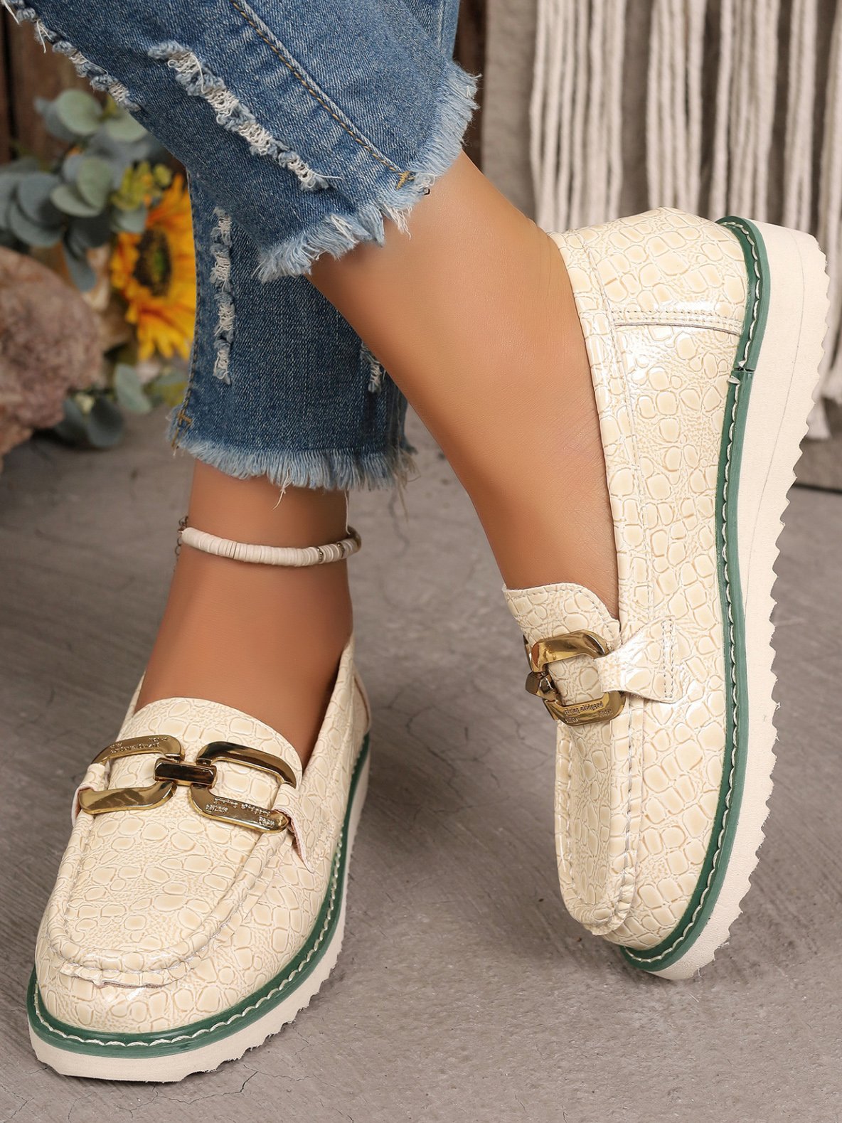 PU Alle Jahreszeiten Flache Schuhe