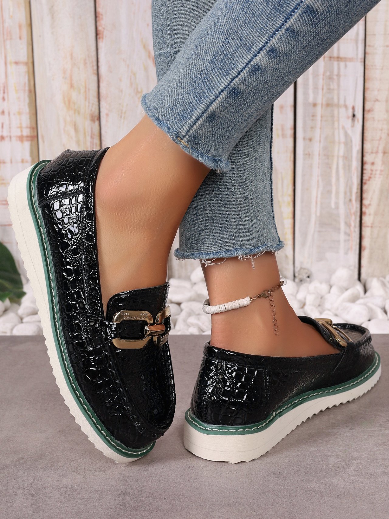 PU Alle Jahreszeiten Flache Schuhe