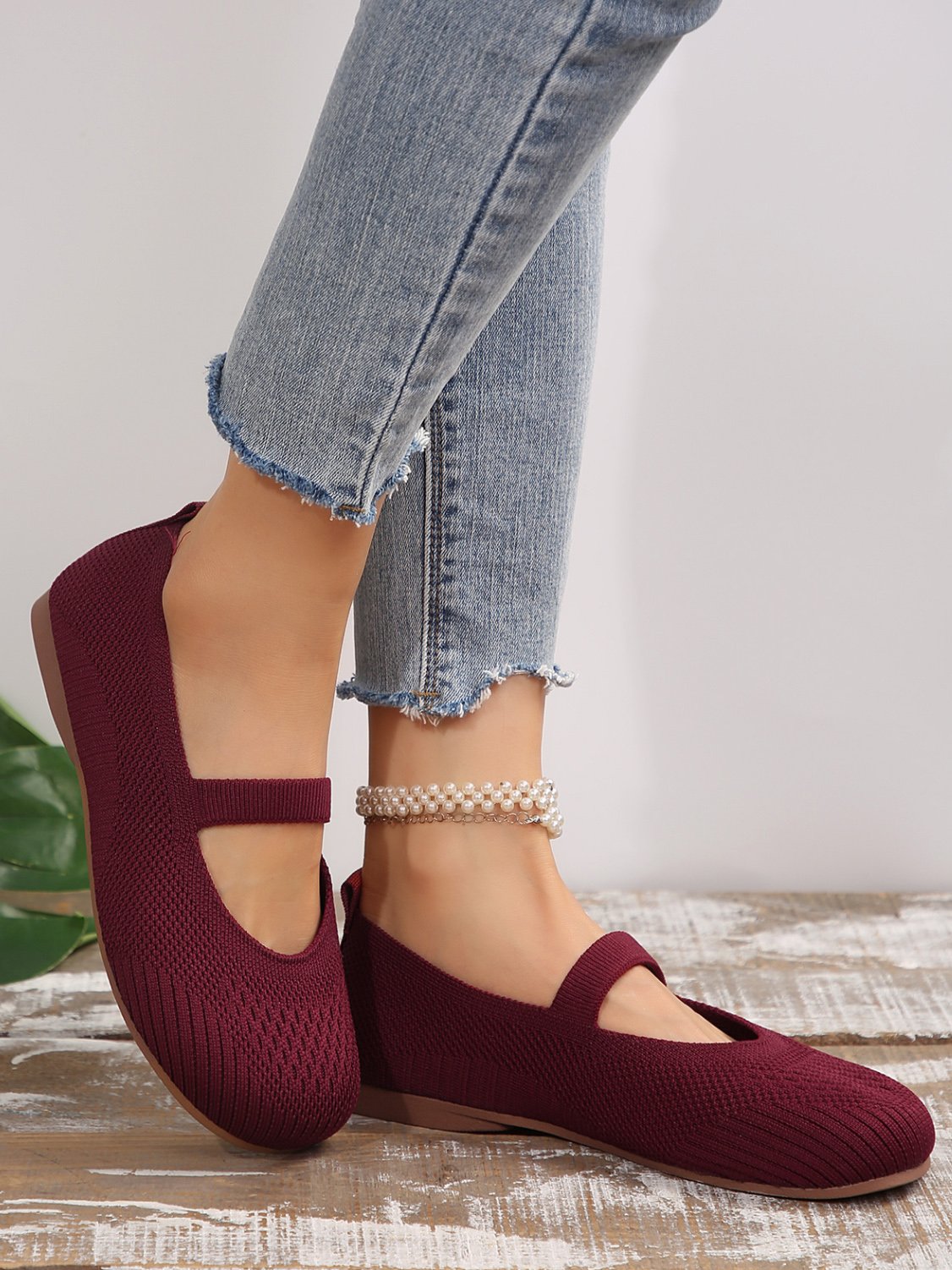 Lässig Alle Jahreszeiten Unifarben Flache Schuhe