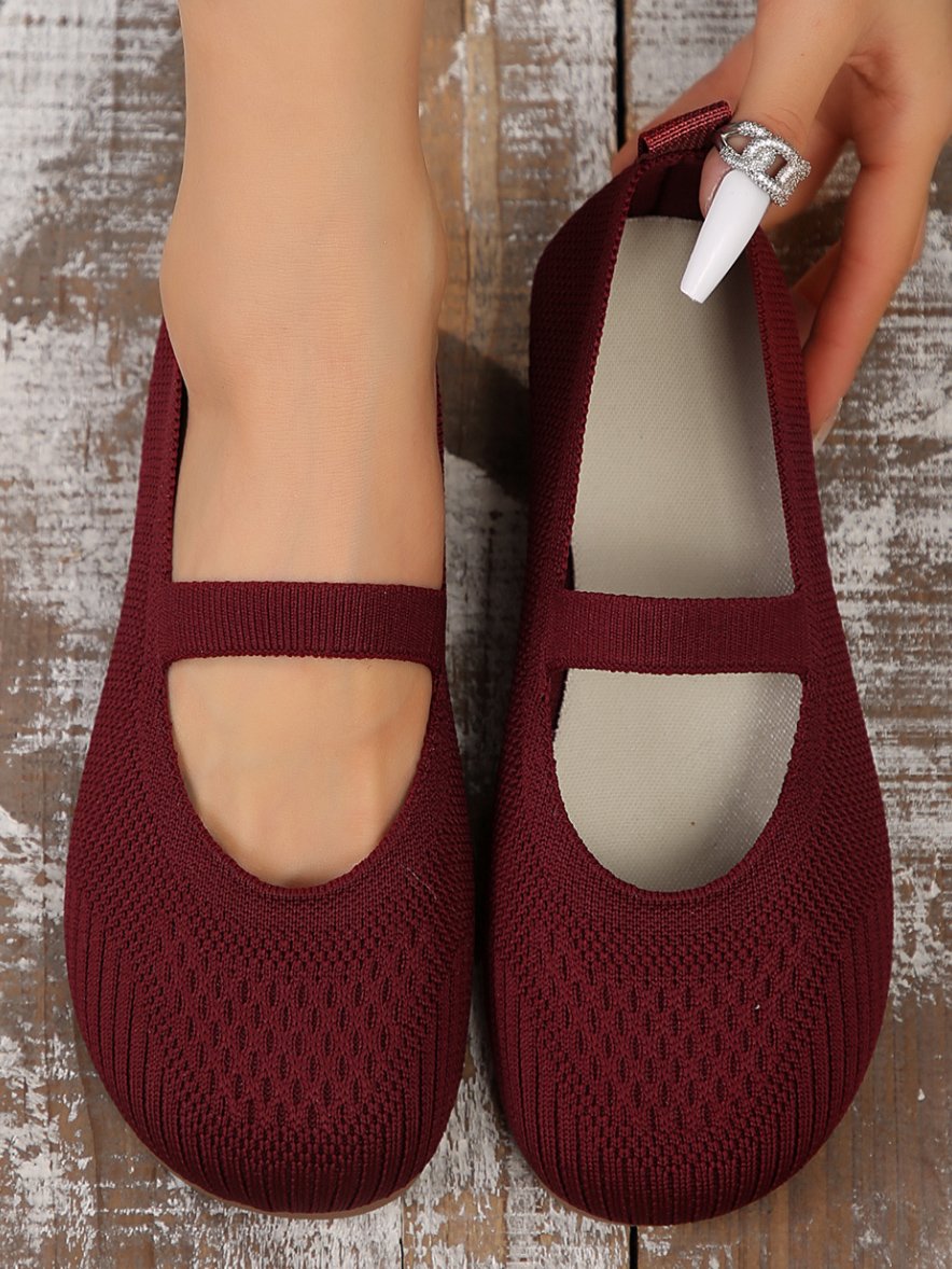 Lässig Alle Jahreszeiten Unifarben Flache Schuhe