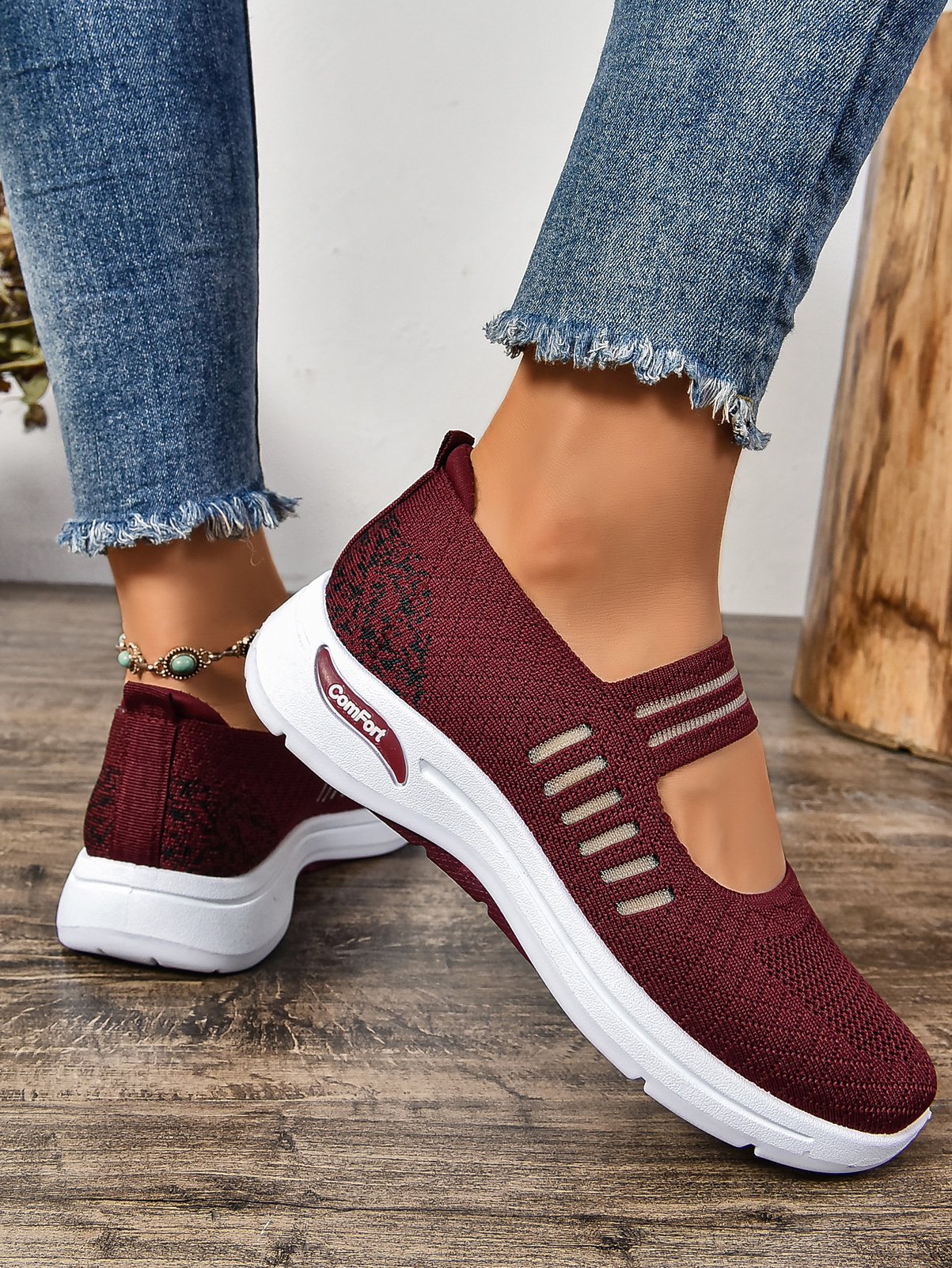Lässig Textil Flache Schuhe