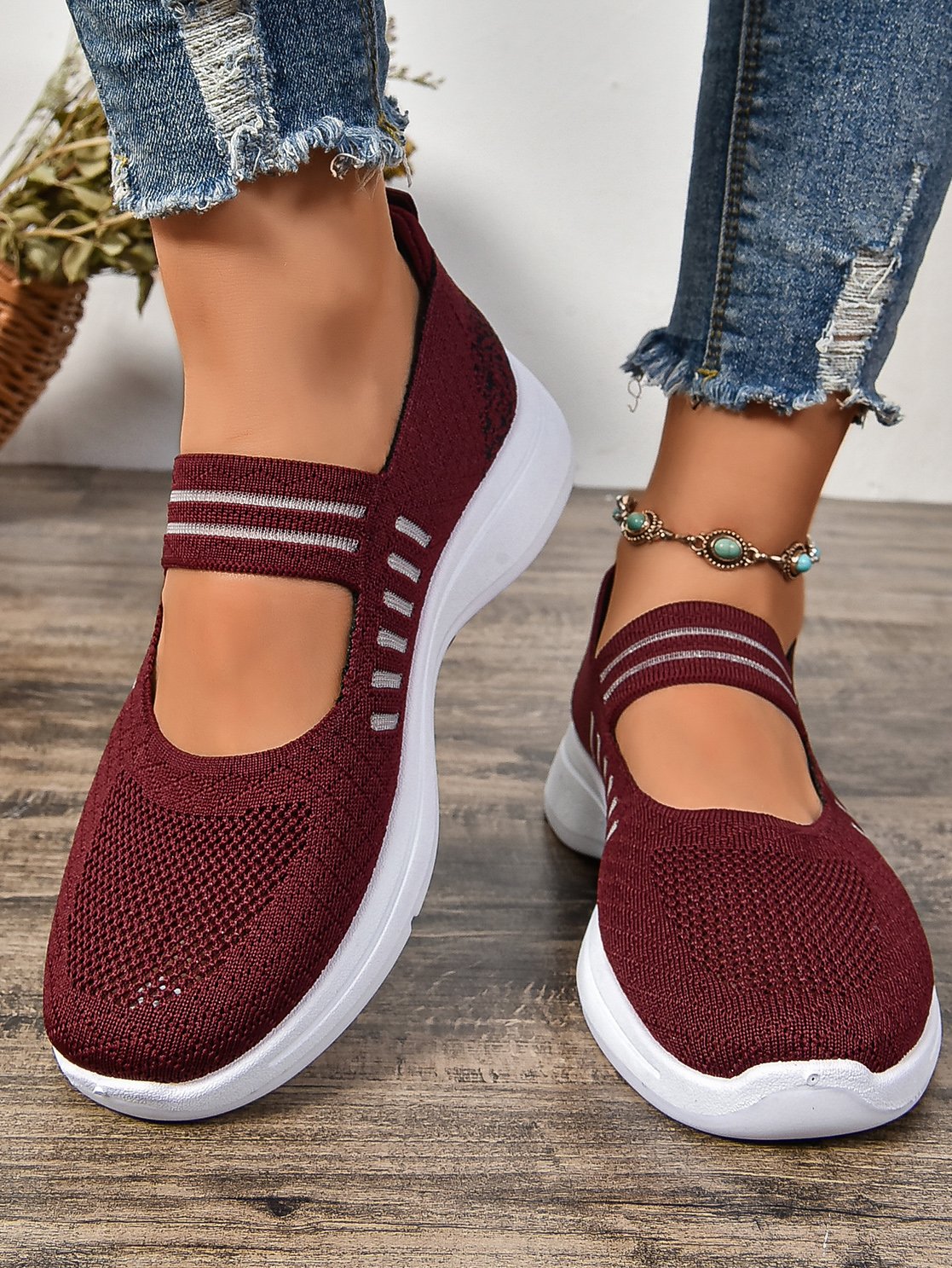 Lässig Textil Flache Schuhe