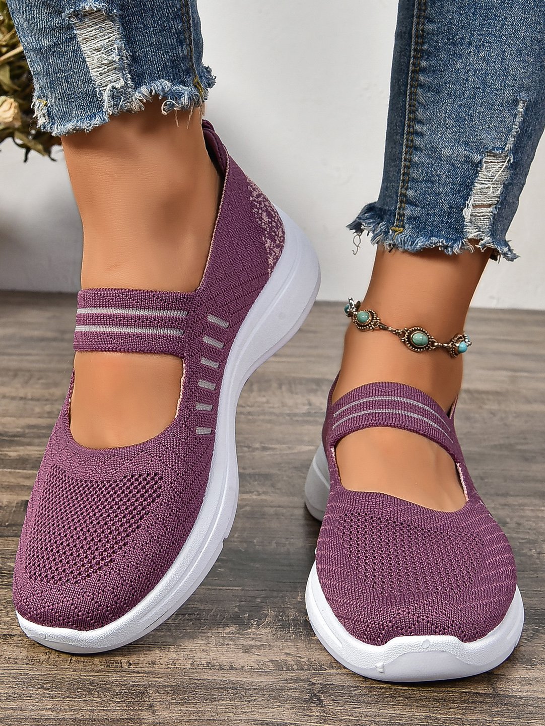 Lässig Textil Flache Schuhe