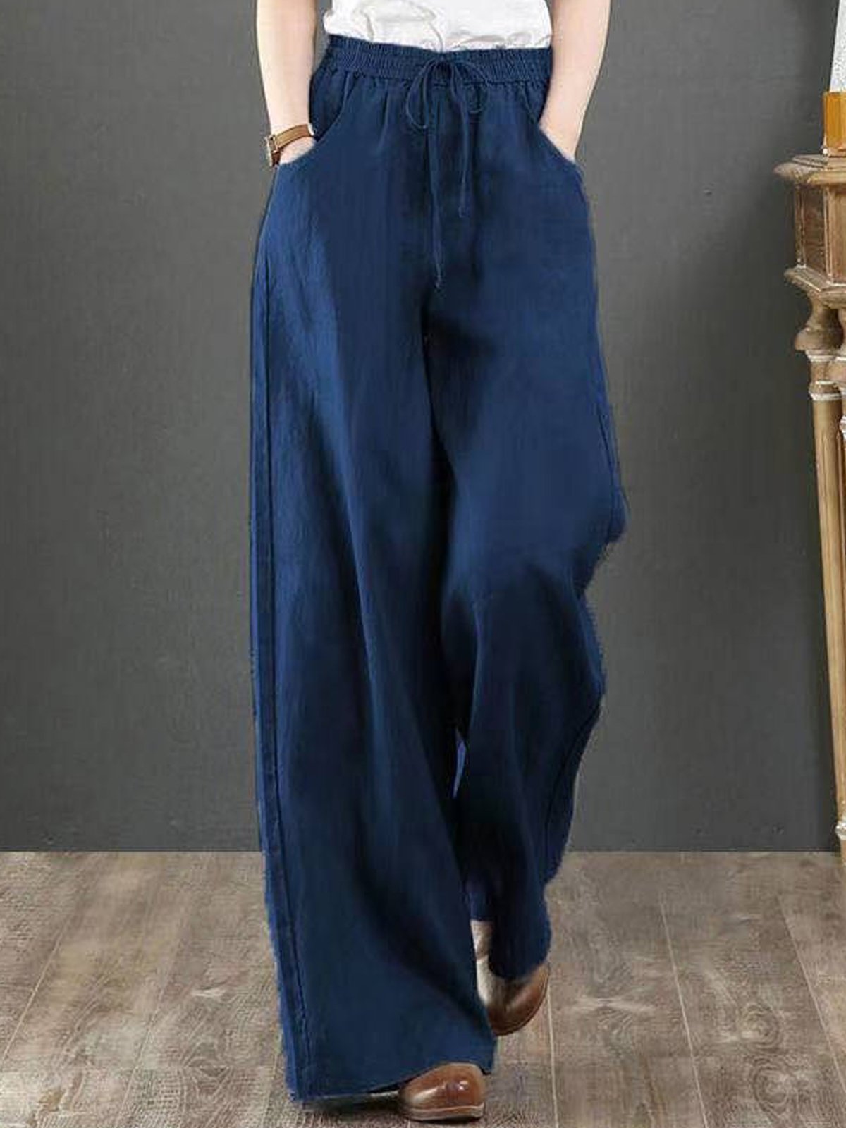 Damen Unifarben Lang Hose Lässig Frühling/Herbst Hose