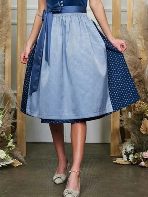 Dirndl Oktoberfest Kleidung Polka Dots Schleife Retro Party Kleider Damen Wiesn Bier Kostüm