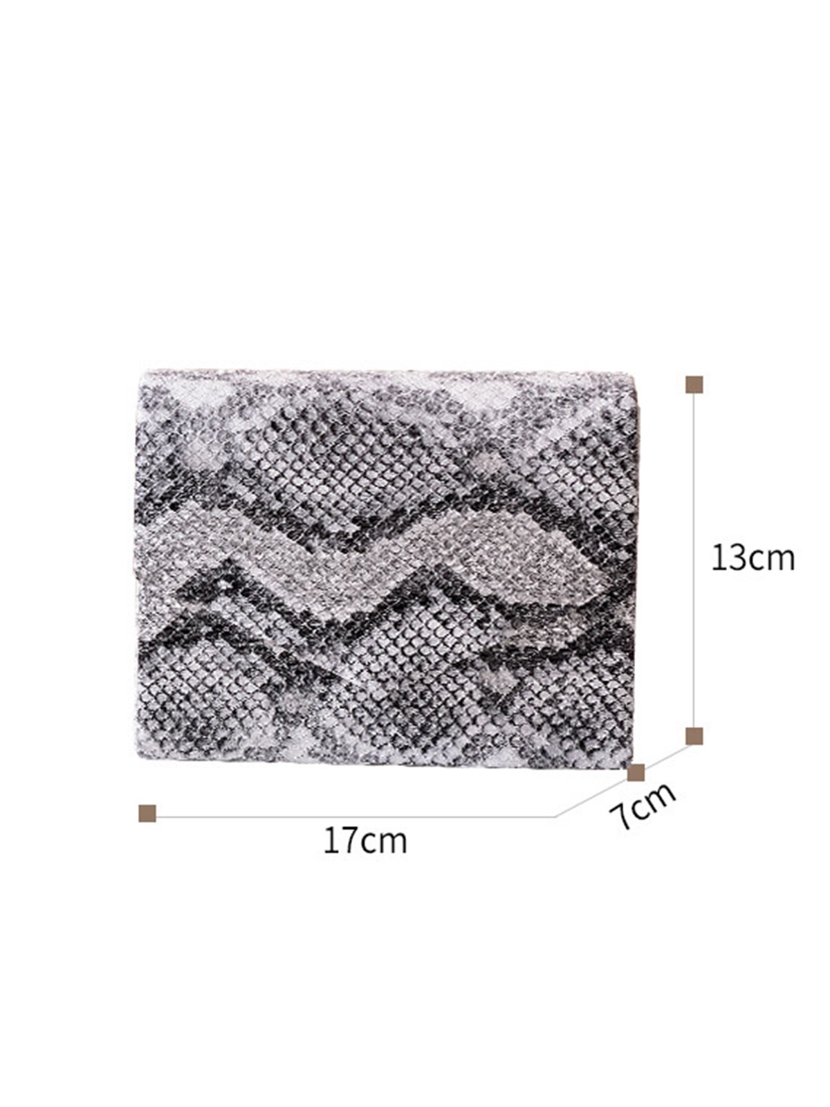 Fashion Schlangenhaut Quadrat Metallkette Handtasche
