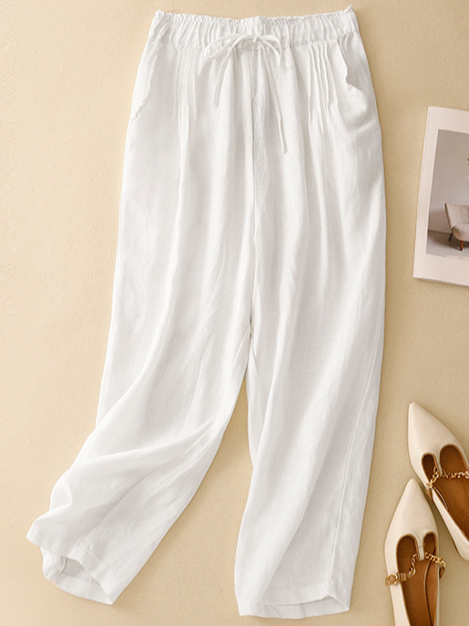 Damen Unifarben Lang Hose Lässig Frühling/Herbst Hose