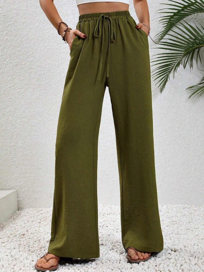 Damen Hose Täglich Ausgehen Lässig Baumwolle Unifarben Frühling/Herbst Hose