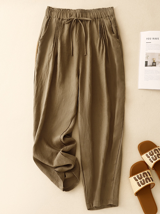 Damen Unifarben Lang Hose Lässig Frühling/Herbst Hose