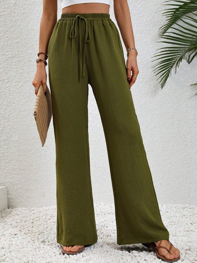 Damen Hose Täglich Ausgehen Lässig Baumwolle Unifarben Frühling/Herbst Hose