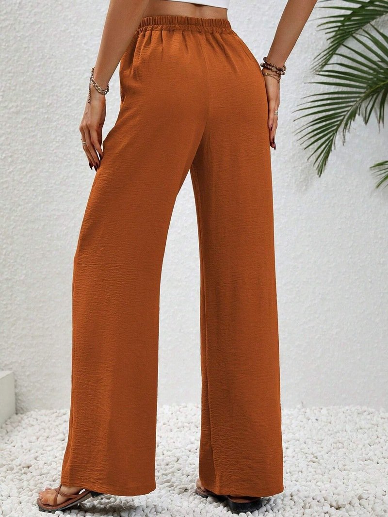 Damen Hose Täglich Ausgehen Lässig Baumwolle Unifarben Frühling/Herbst Hose