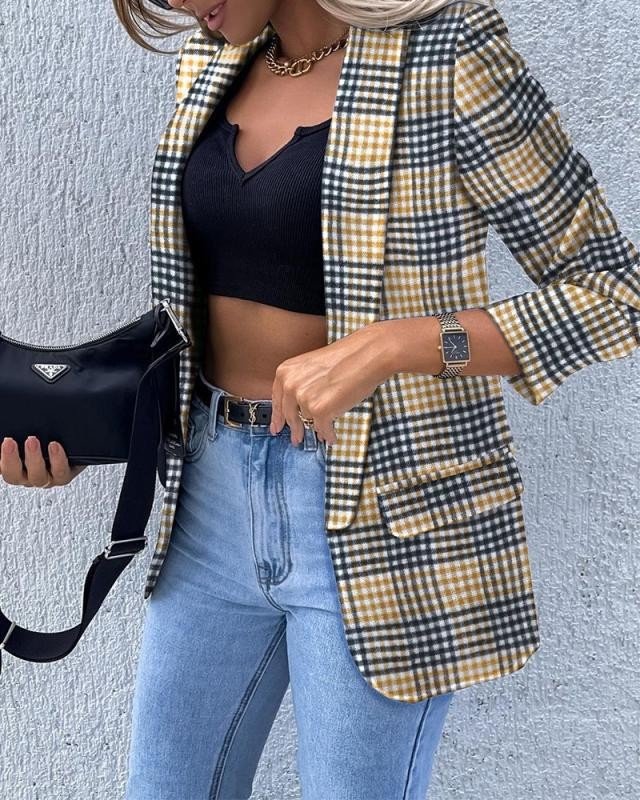 Damen Frühling/Herbst Oberbekleidung Lässig Unifarben Langarm Regelmäßig Blazer