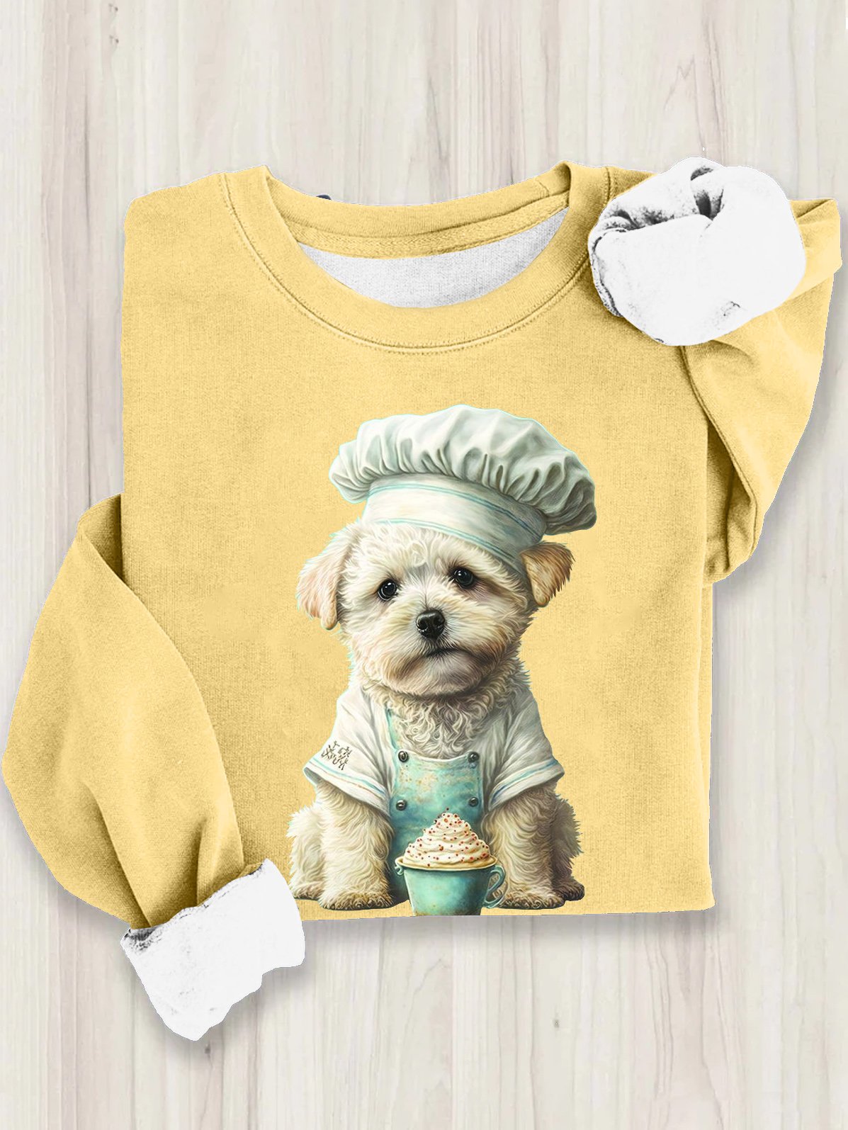 Damen Hund Rundhals Lässig Frühling/Herbst Langarm Sweatshirt