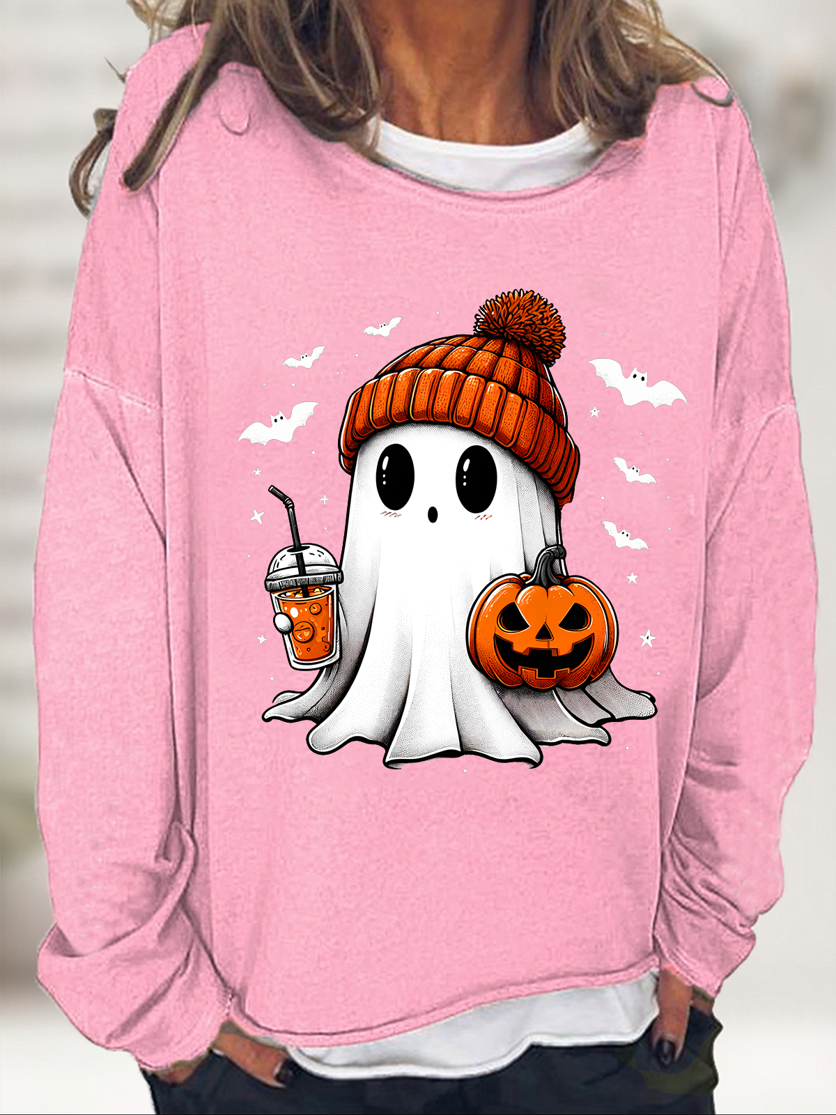 Süß Geist Halloween Lässig Sweatshirt