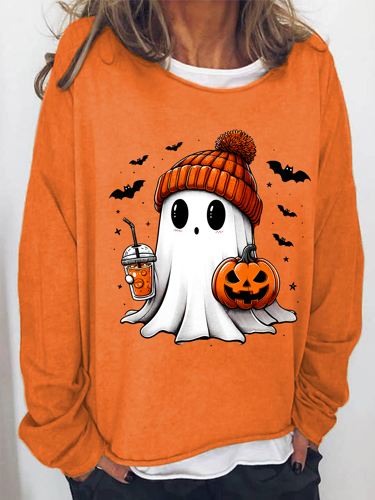 Süß Geist Halloween Lässig Sweatshirt