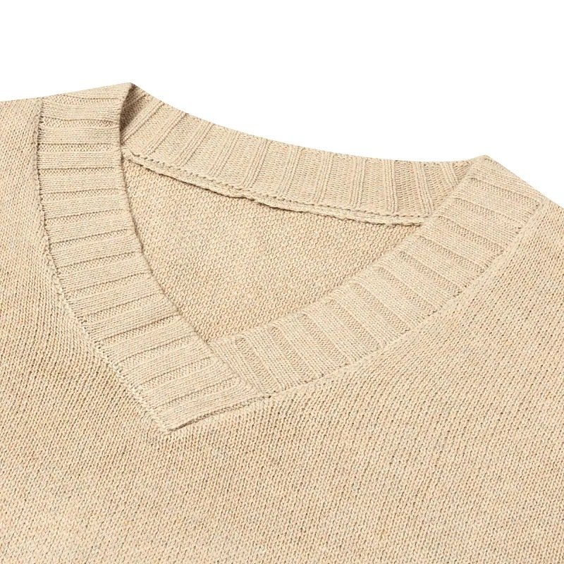 Damen Frühling/Herbst Farbblock Lässig Langarm V-Ausschnitt Garn/Wollgarn Pullover