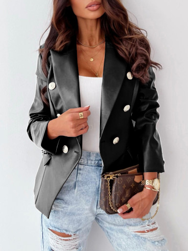 Damen Frühling/Herbst Oberbekleidung Lässig Unifarben Langarm Regelmäßig Blazer