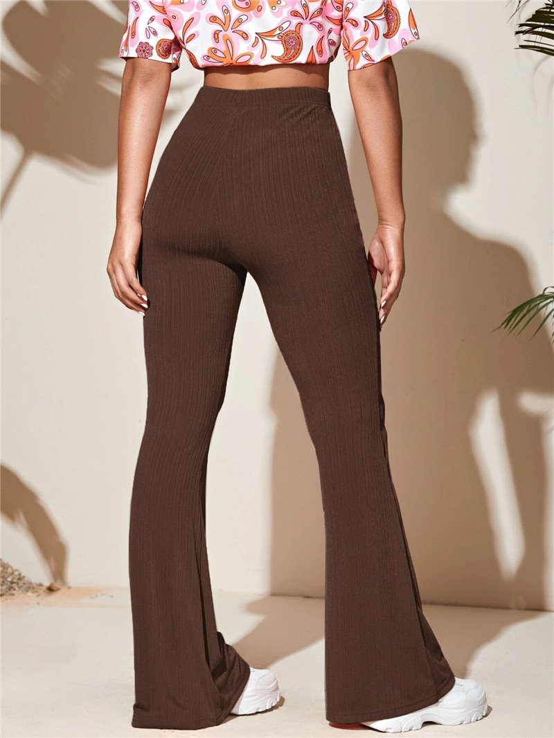 Damen Hose Täglich Ausgehen Lässig Jersey Unifarben Frühling/Herbst Hose