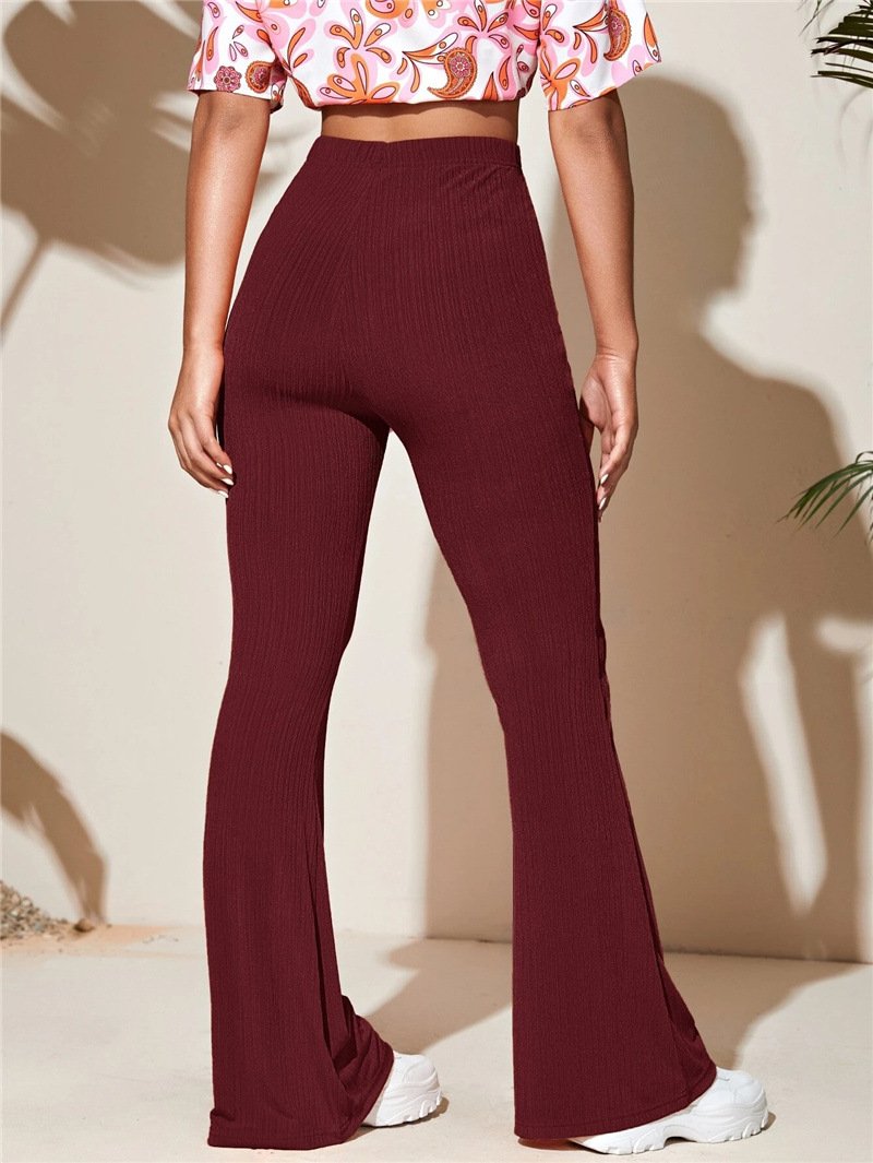 Damen Hose Täglich Ausgehen Lässig Jersey Unifarben Frühling/Herbst Hose