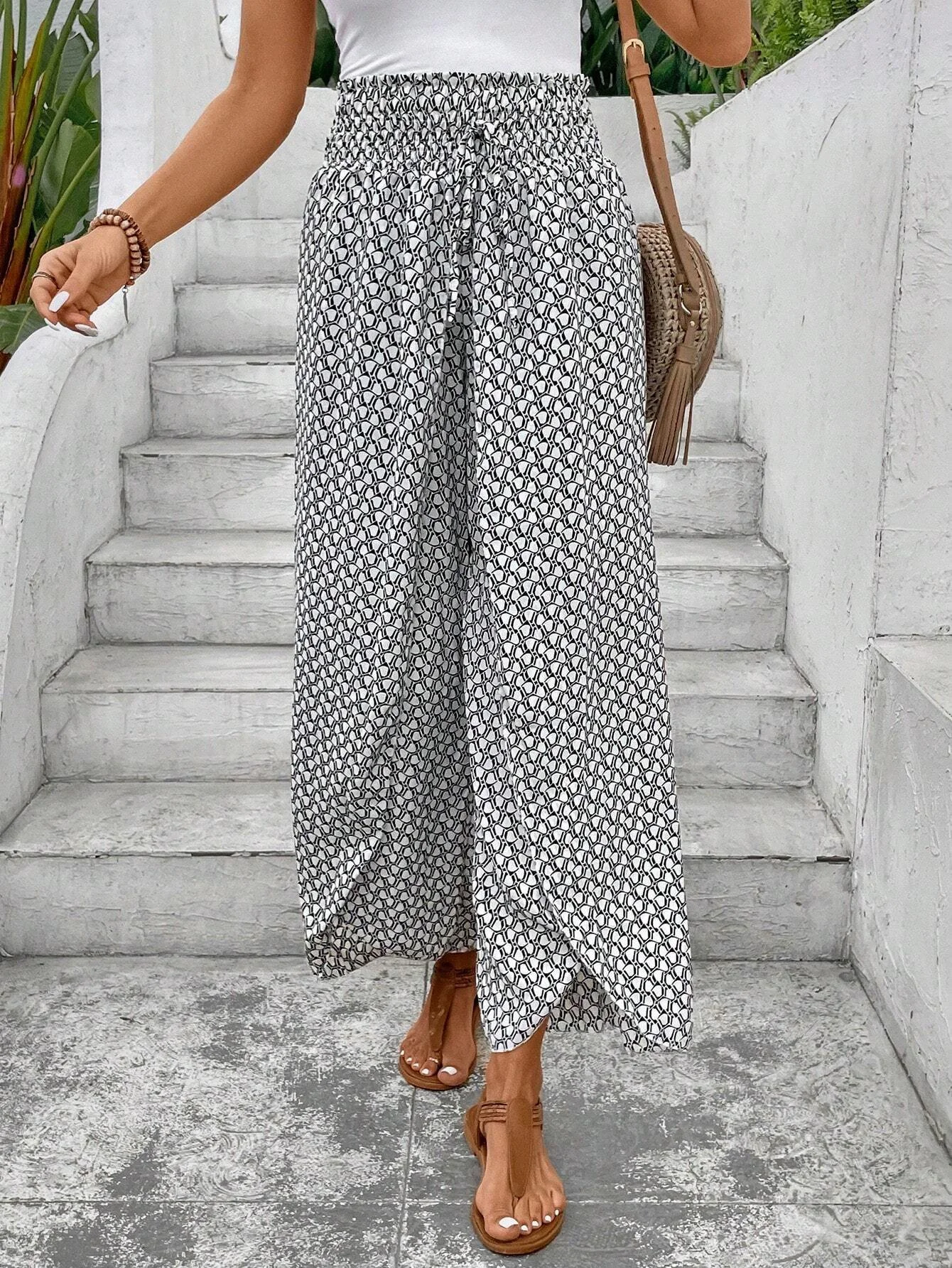 Damen Hose Täglich Ausgehen Lässig Geometrisch Frühling/Herbst Hose