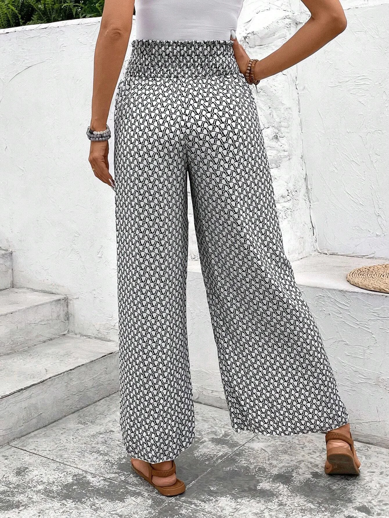 Damen Hose Täglich Ausgehen Lässig Geometrisch Frühling/Herbst Hose