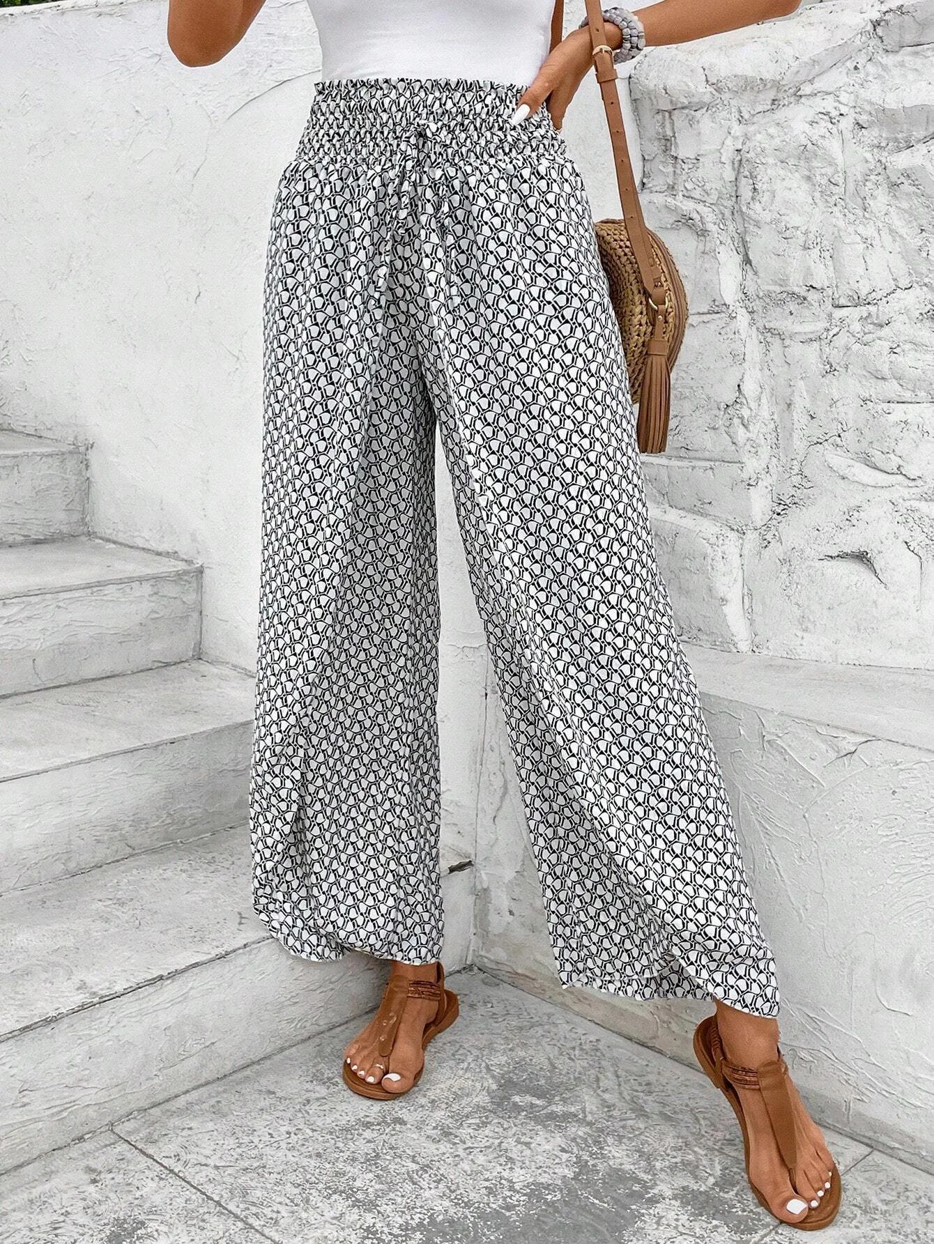 Damen Hose Täglich Ausgehen Lässig Geometrisch Frühling/Herbst Hose