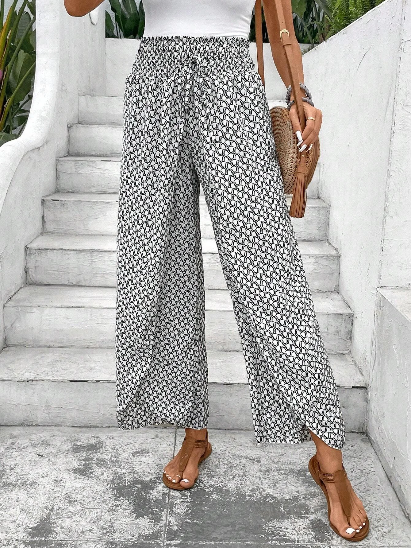 Damen Hose Täglich Ausgehen Lässig Geometrisch Frühling/Herbst Hose