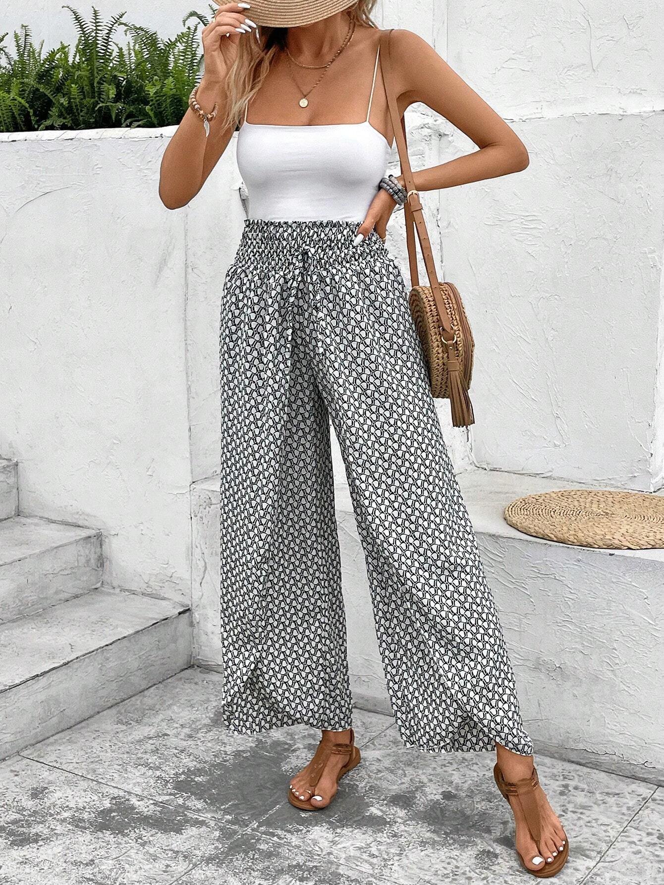 Damen Hose Täglich Ausgehen Lässig Geometrisch Frühling/Herbst Hose
