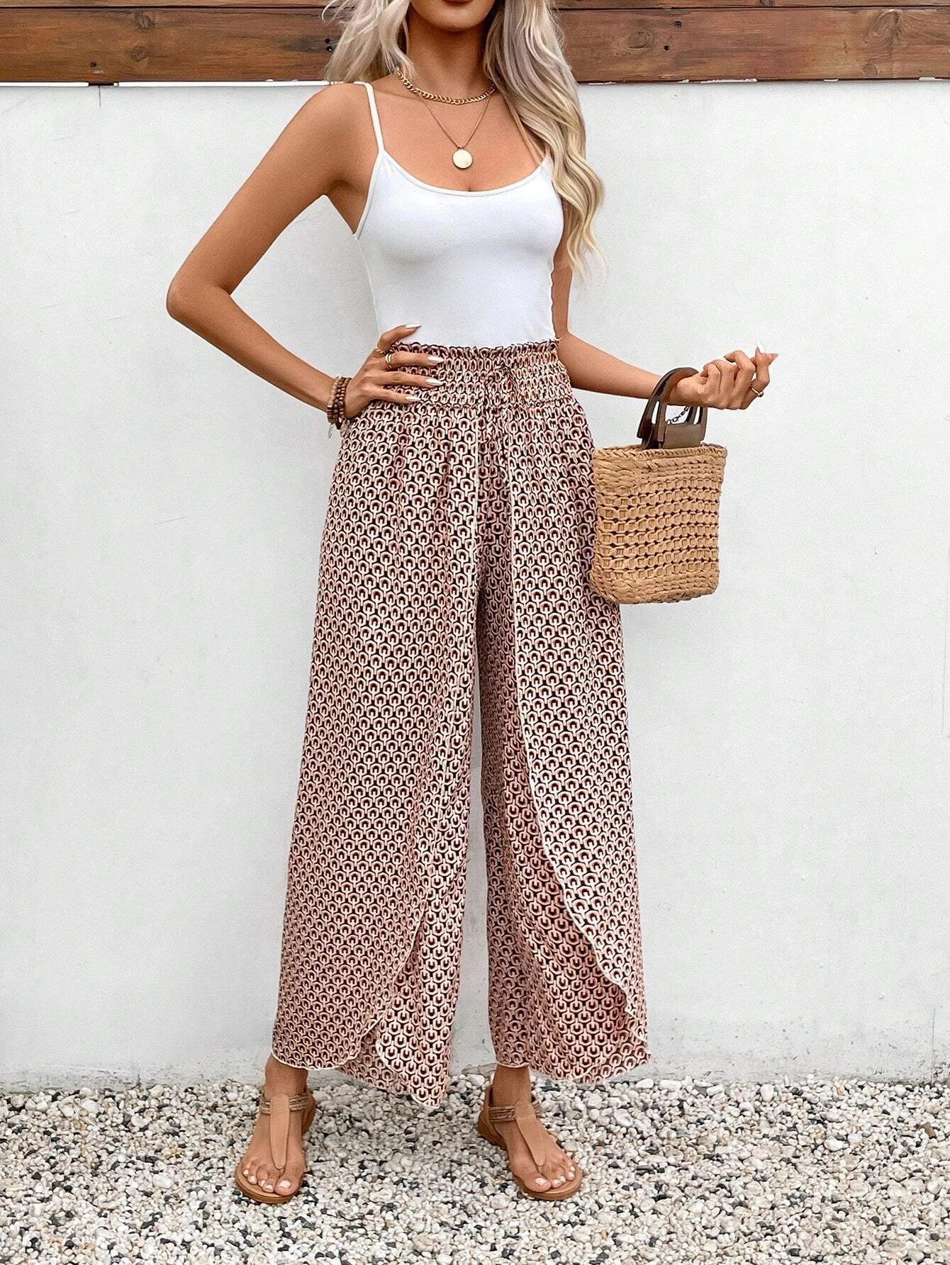 Damen Hose Täglich Ausgehen Lässig Geometrisch Frühling/Herbst Hose