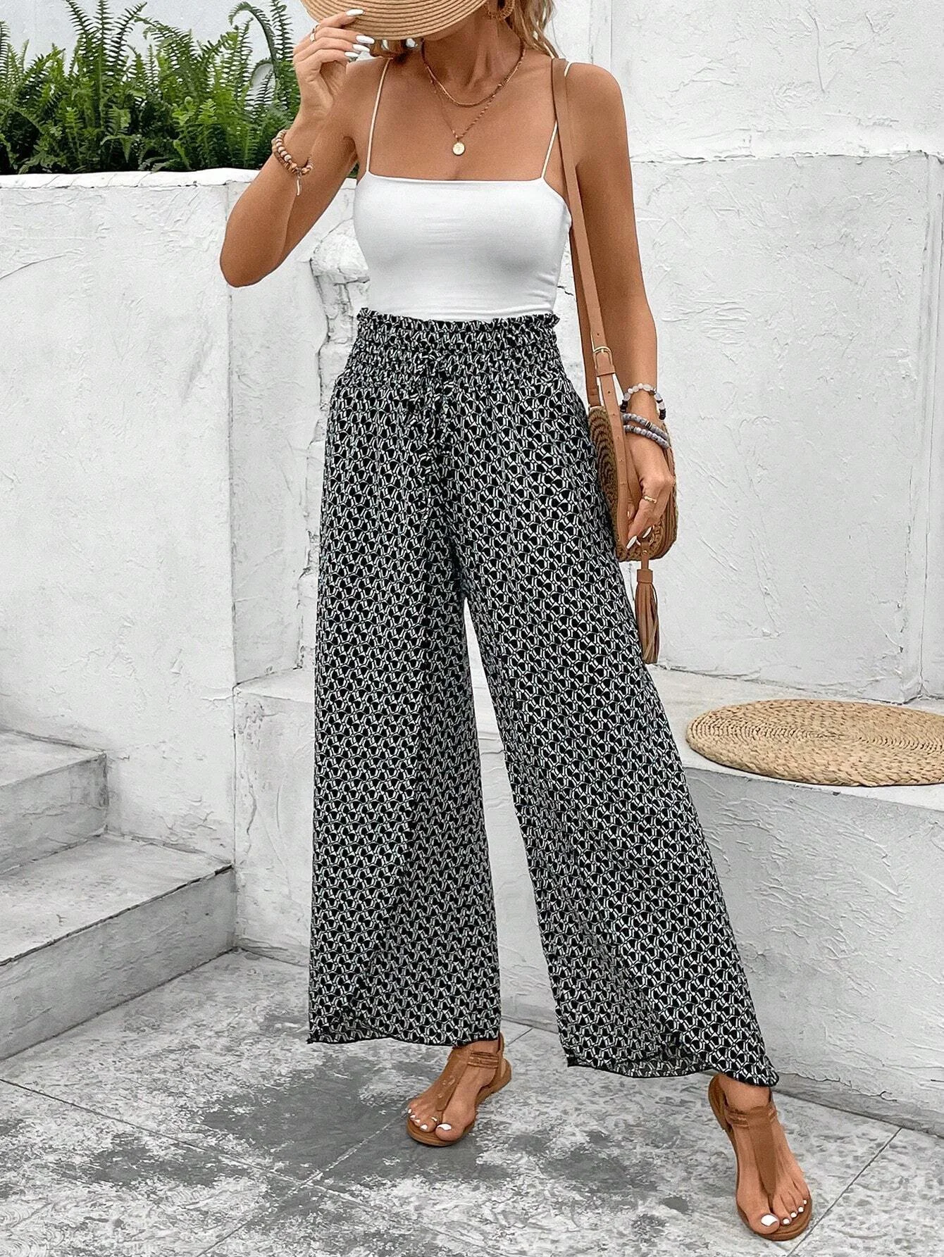 Damen Hose Täglich Ausgehen Lässig Geometrisch Frühling/Herbst Hose