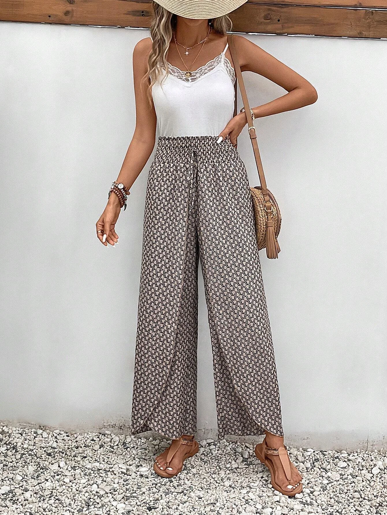 Damen Hose Täglich Ausgehen Lässig Geometrisch Frühling/Herbst Hose