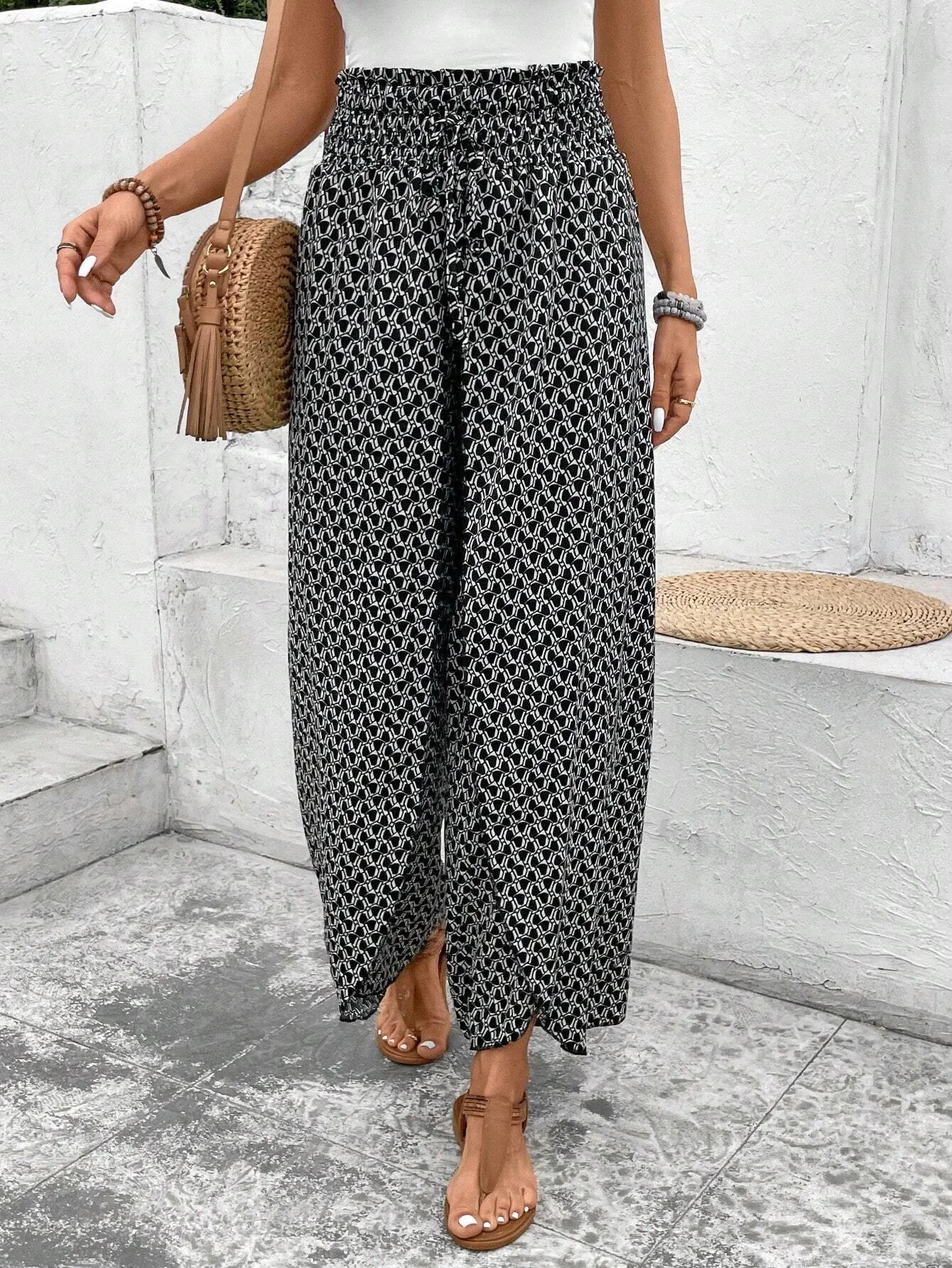 Damen Hose Täglich Ausgehen Lässig Geometrisch Frühling/Herbst Hose