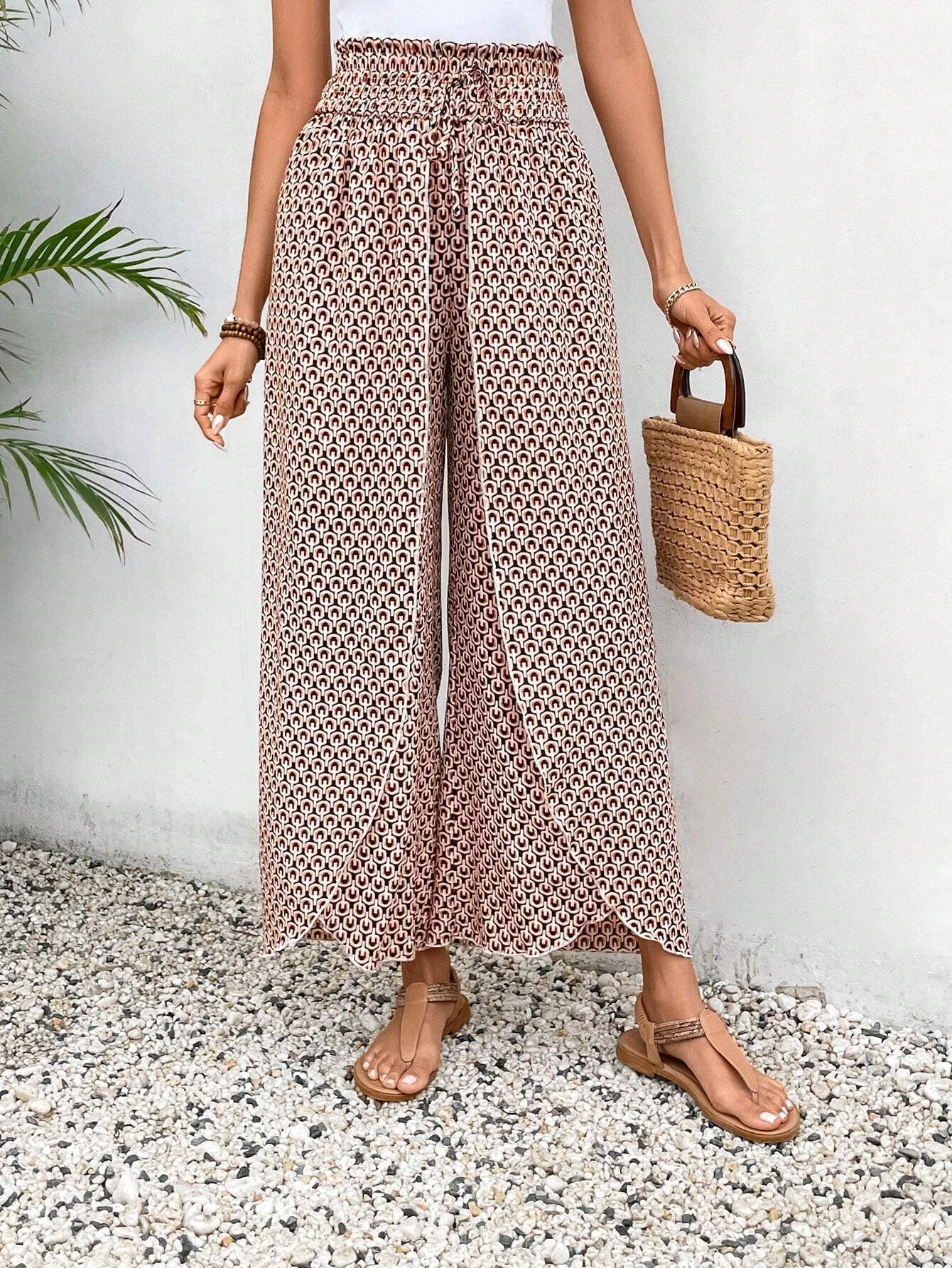 Damen Hose Täglich Ausgehen Lässig Geometrisch Frühling/Herbst Hose