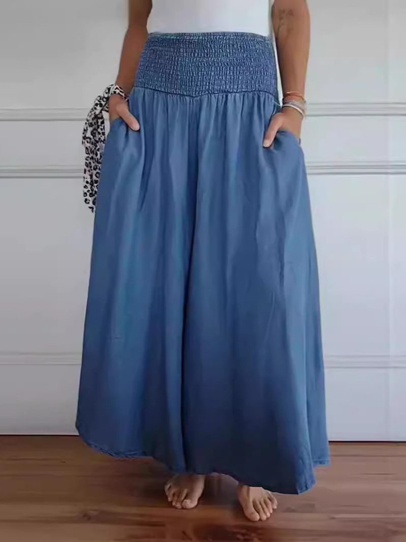 Damen Hose Hose mit Weitem Bein Täglich Ausgehen Lässig Geblümt Frühling/Herbst Hose