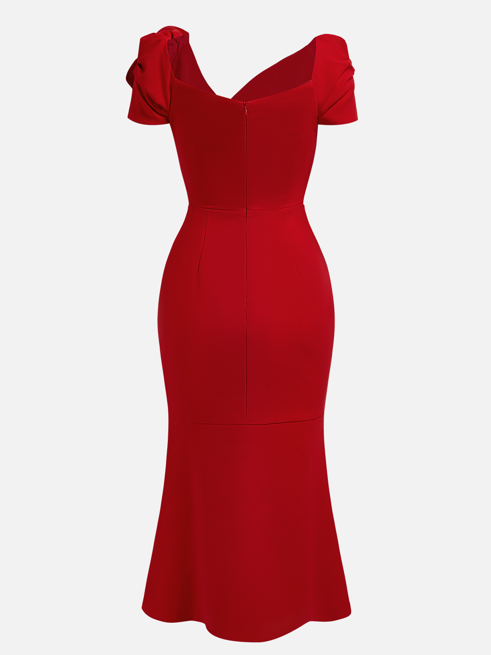 Damen Abendkleider Elegante Party Kleider Cocktail Kleid Gerüscht Midikleid