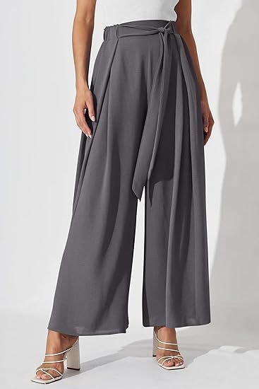 Damen H-Linie Gerade Hosen Täglich Ausgehen Hose Lässig Knoten an der Front Unifarben Frühling/Herbst Hose