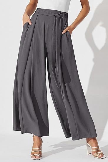 Damen H-Linie Gerade Hosen Täglich Ausgehen Hose Lässig Knoten an der Front Unifarben Frühling/Herbst Hose