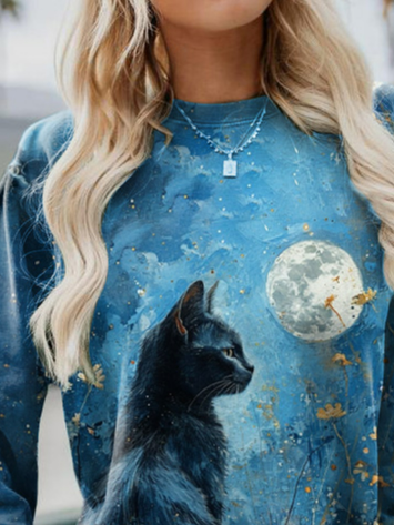 Lässig Rundhals Halloween Sweatshirt