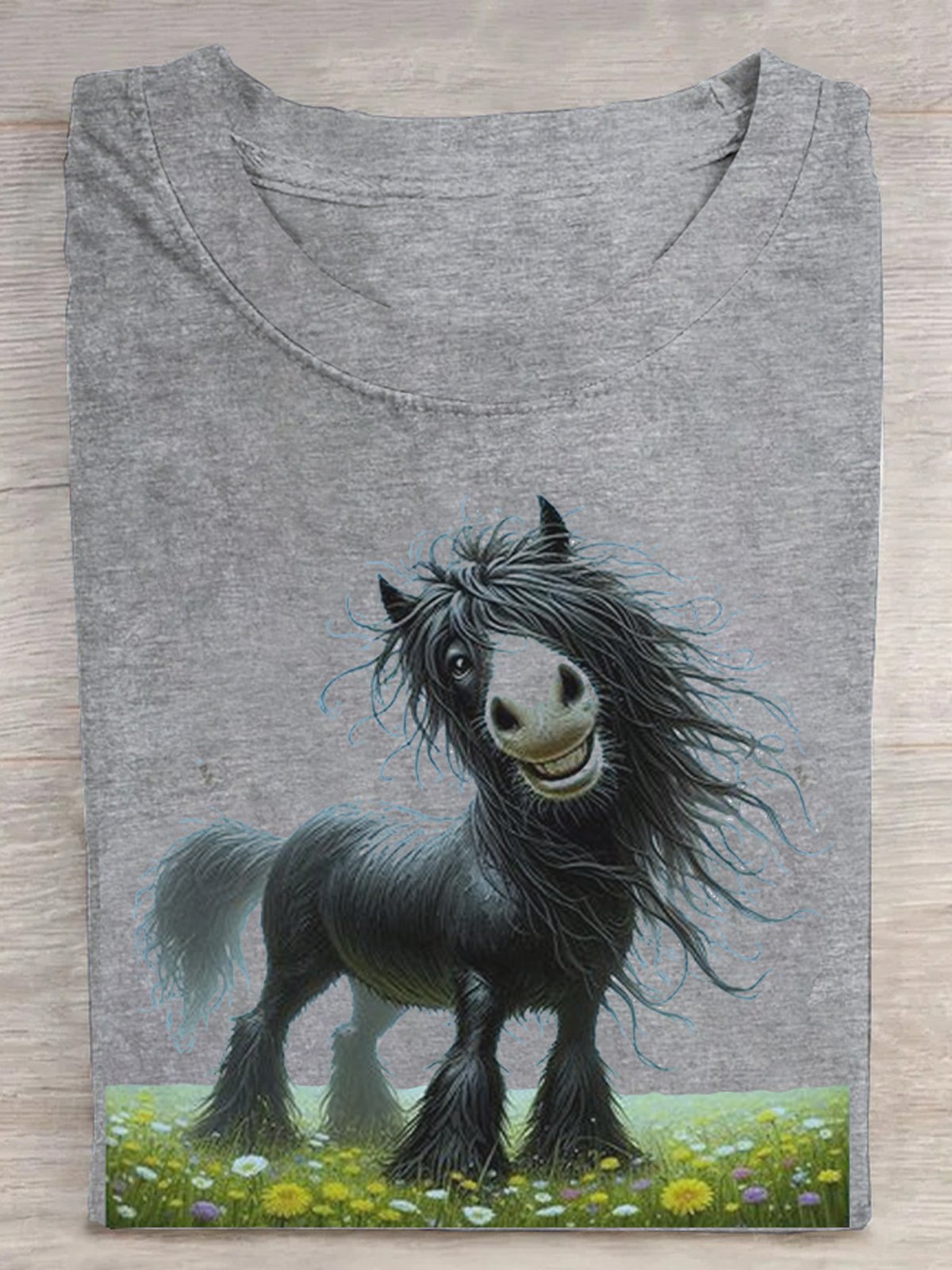 Damen Tier Kurzarm T-Shirts T-Shirt Rundhals Lässig Sommer Oberteile