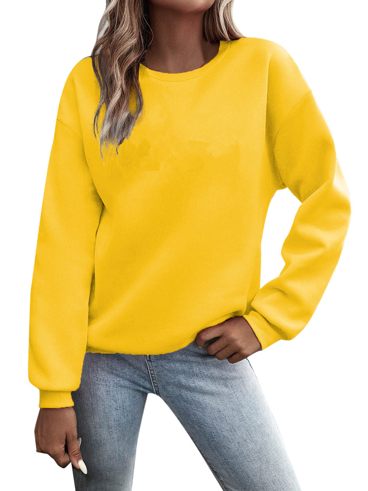 Damen Rundhals Katze Lässig Frühling/Herbst Jersey Langarm Sweatshirt