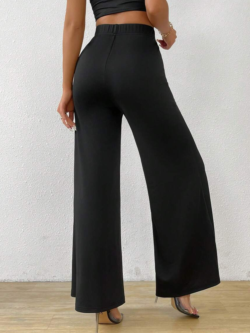 Damen Hose Schlaghose Täglich Ausgehen Lässig Unifarben Frühling/Herbst Hose